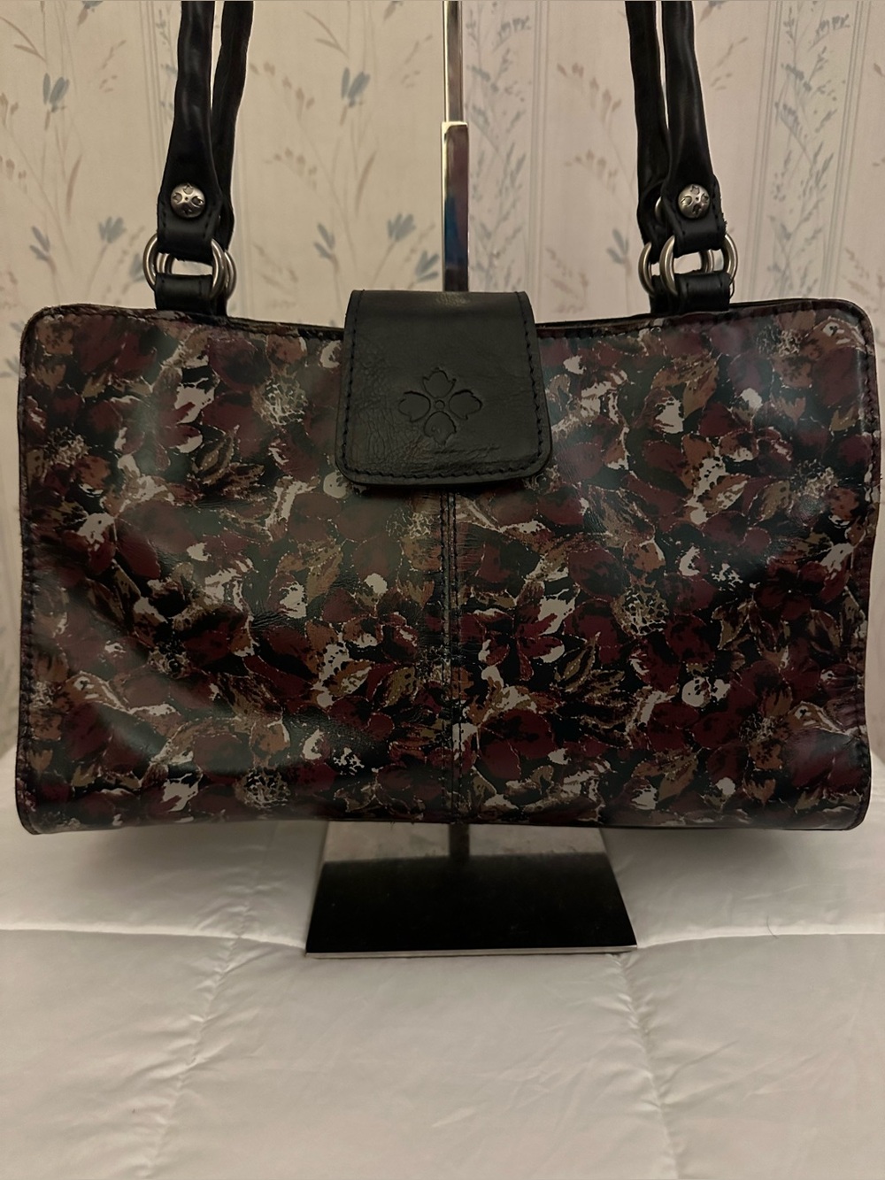 Patricia Nash Leather Floral Shoulder Bag